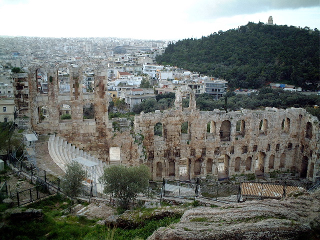Acropolis, looking down from the ticket booth.