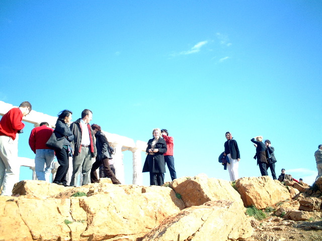 Ahhh, brisk weather at Sounion.